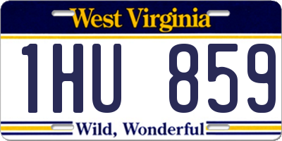 WV license plate 1HU859