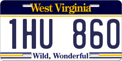 WV license plate 1HU860