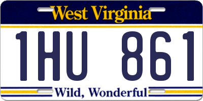 WV license plate 1HU861
