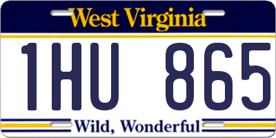 WV license plate 1HU865