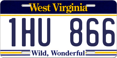 WV license plate 1HU866