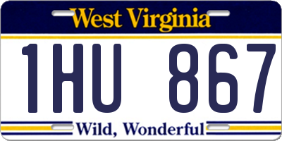 WV license plate 1HU867