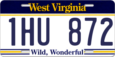 WV license plate 1HU872