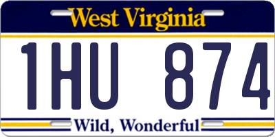 WV license plate 1HU874