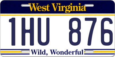 WV license plate 1HU876