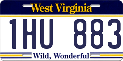 WV license plate 1HU883