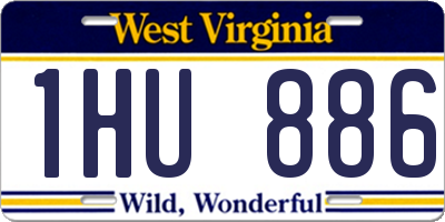 WV license plate 1HU886