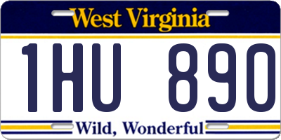 WV license plate 1HU890