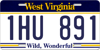 WV license plate 1HU891