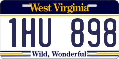 WV license plate 1HU898