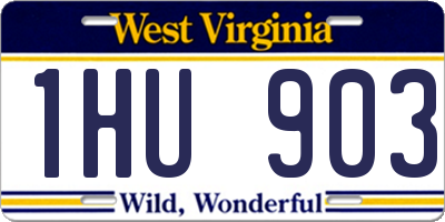 WV license plate 1HU903