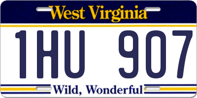 WV license plate 1HU907