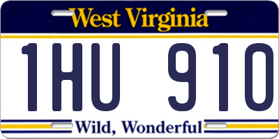 WV license plate 1HU910