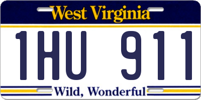 WV license plate 1HU911