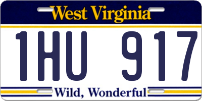 WV license plate 1HU917