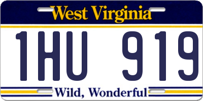 WV license plate 1HU919