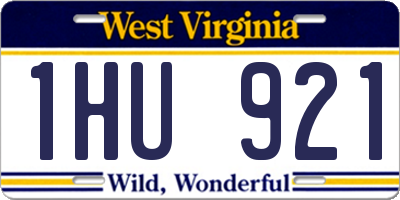 WV license plate 1HU921