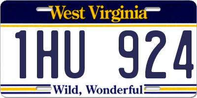 WV license plate 1HU924
