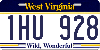 WV license plate 1HU928
