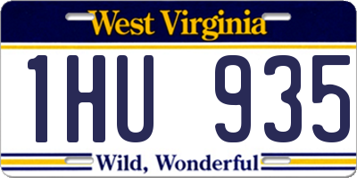 WV license plate 1HU935