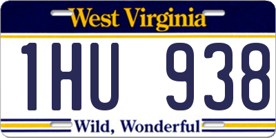 WV license plate 1HU938