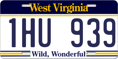 WV license plate 1HU939