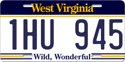 WV license plate 1HU945