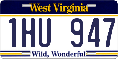 WV license plate 1HU947