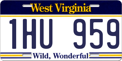 WV license plate 1HU959