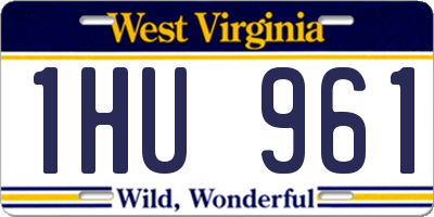 WV license plate 1HU961