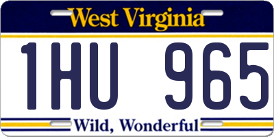 WV license plate 1HU965