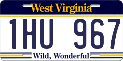 WV license plate 1HU967