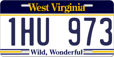 WV license plate 1HU973