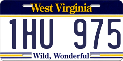 WV license plate 1HU975