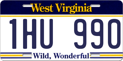 WV license plate 1HU990