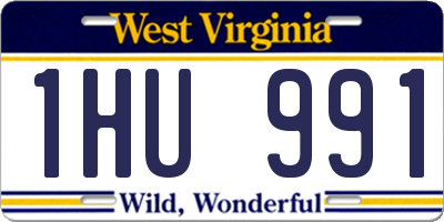 WV license plate 1HU991
