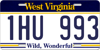 WV license plate 1HU993