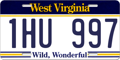 WV license plate 1HU997