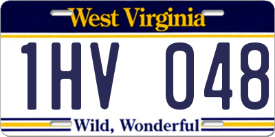 WV license plate 1HV048