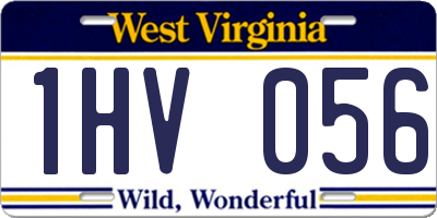 WV license plate 1HV056