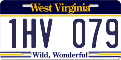 WV license plate 1HV079