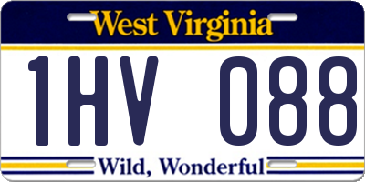 WV license plate 1HV088