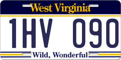 WV license plate 1HV090