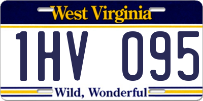 WV license plate 1HV095