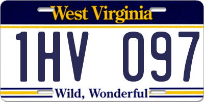 WV license plate 1HV097