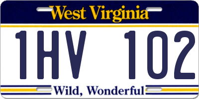 WV license plate 1HV102