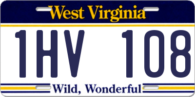 WV license plate 1HV108