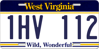 WV license plate 1HV112