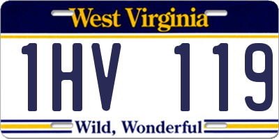 WV license plate 1HV119