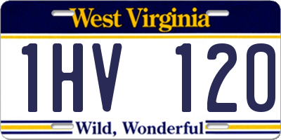 WV license plate 1HV120